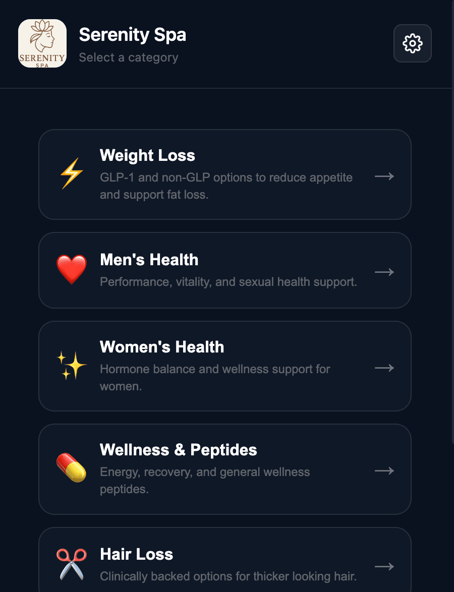 LegUpRx Chrome extension interface showing telehealth partner links, quick access to 25+ programs, and pricing information